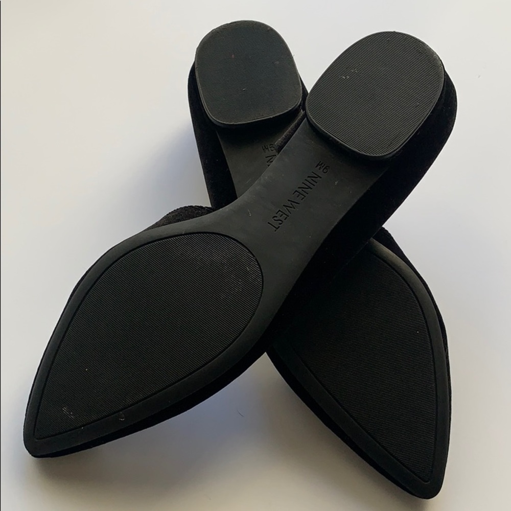 Nine West Black Velvet D’orsay Flats (Size 9) - Picture 4 of 5
